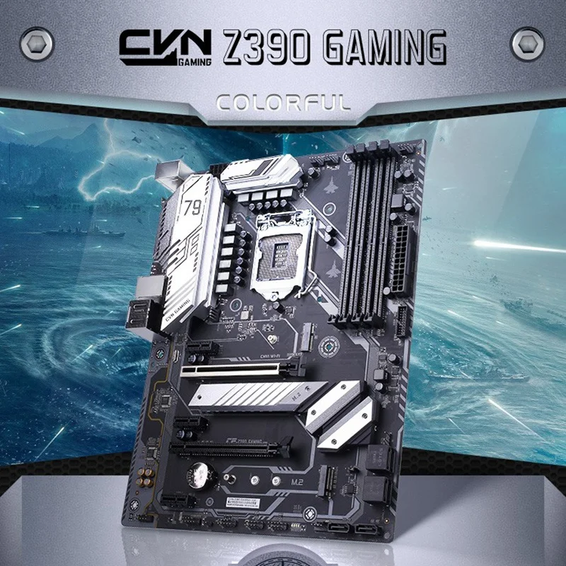 Цветная CVN Z390 GAMING V20 материнская плата двухканальная DDR4 RAM USB3.1 Gen1/Gen2 SATA3.0 6 ГБ/сек.