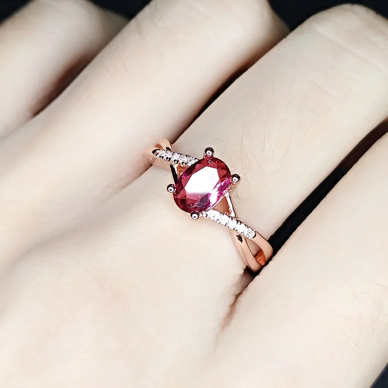 Silver Rings Silver Ring Wedding Rings Gemstone Ring HuiSept Vintage Ring 925 Silver Jewelry Oval Ruby Zircon Gemstones Finger Rings Accessories For Women Wedding Engagement Party