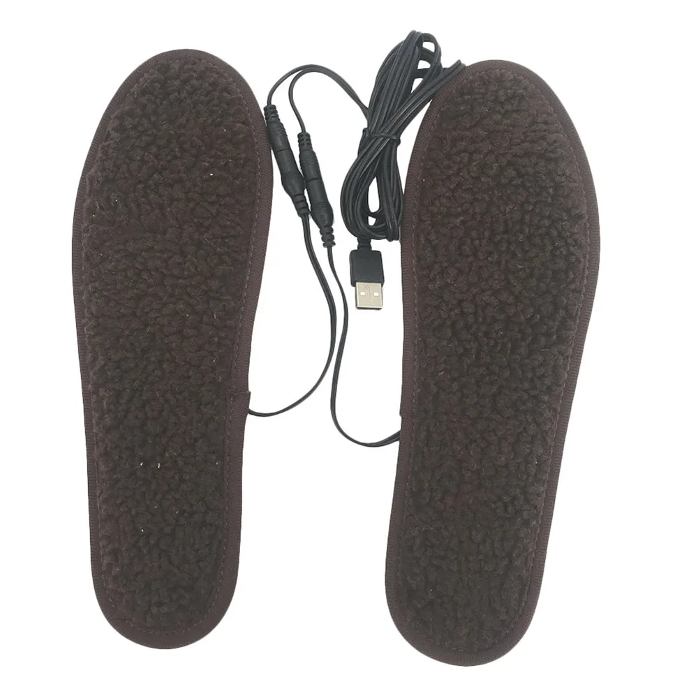 1 пара; Новинка; плюшевые меховые стельки с питанием от USB и электрическим питанием; зимняя теплая обувь для ног; теплые носки для ног