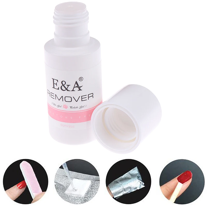 

1PCS New 60ml None Acetone Gel Nail Polish Remover Nail art cleaner