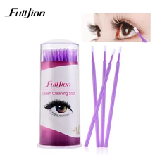 100 шт Кисти для апликатора наращивание ресниц специальный ватный тампон для макияжа Чистящая палочка одноразовая с флаконом