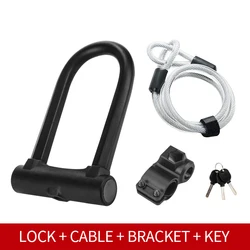 Kerong Smart Bicycle U Lock MTB Road Bike Wheel Lock Key Anti-Theft Safety Motorcycle Scooter Cycling Lock Bicycle Accessories
