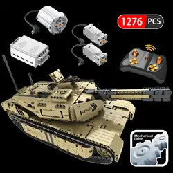 1276 шт. Technic 2,4G RC M1A2 Танк модель строительные блоки Совместимые военные танки из конструктора дистанционного управления наборы игрушек для