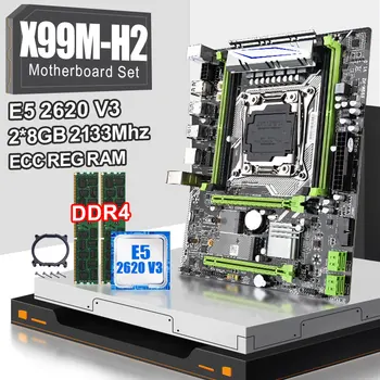 

New JINGSHA X99 Lga 2011-3 Socket Motherboard Set With E5 2620V3 CPU And 2*8GB DDR4 2133MHZ ECC REG Memory