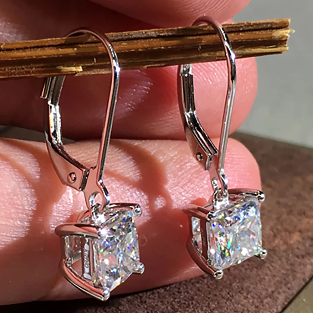 

Женские серьги-Клипсы из белого золота, 14 к, 4 карата