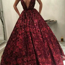 Платье для выпускного вечера для женщин, элегантное, размера плюс, ТРАПЕЦИЕВИДНОЕ, винно-красное, кружевное, сексуальное, v-образный вырез, без рукавов, вечерние, вечерние, Роскошные платья