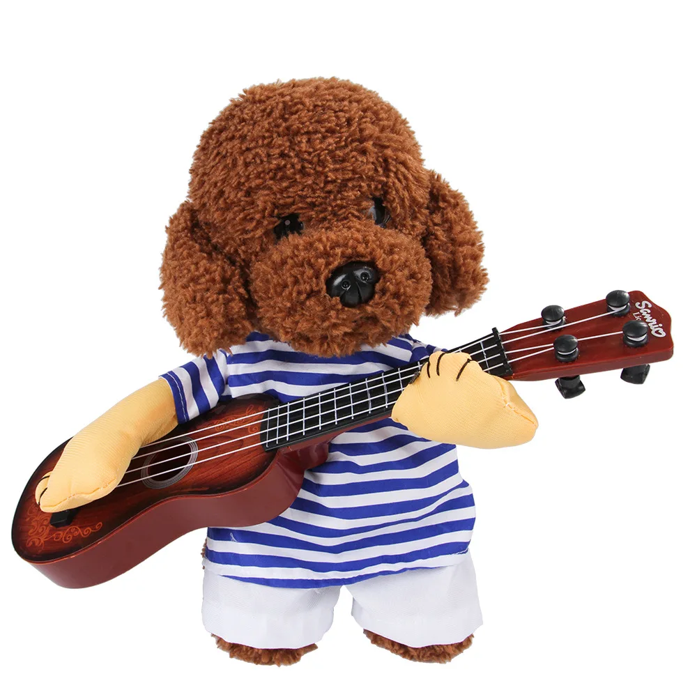 Spring Summer Pet Cat Clothes Funny Guitarist Change Outfit Costume for Cats Small Dogs Kitten Chihuahua Poodle Pet Cosplay (6)