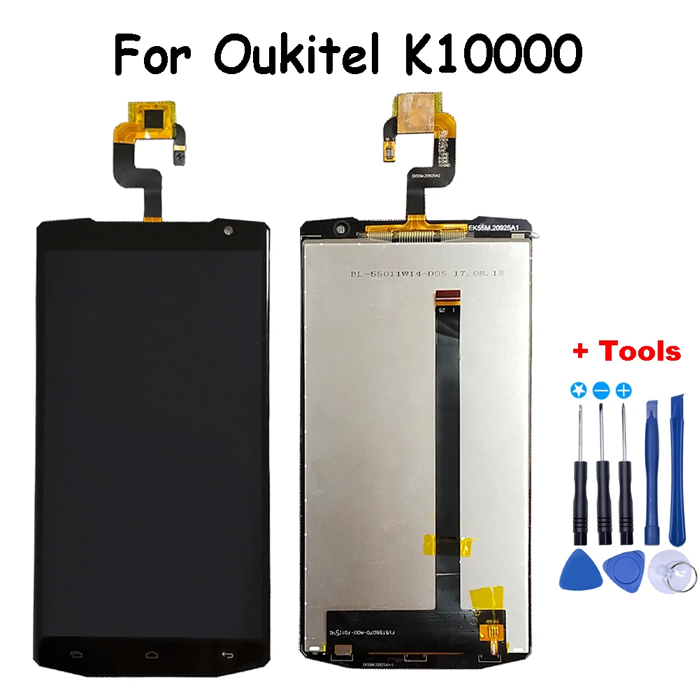 Для Oukitel K10000 ЖК дисплей + сенсорный экран 100% протестированный дигитайзер стекло