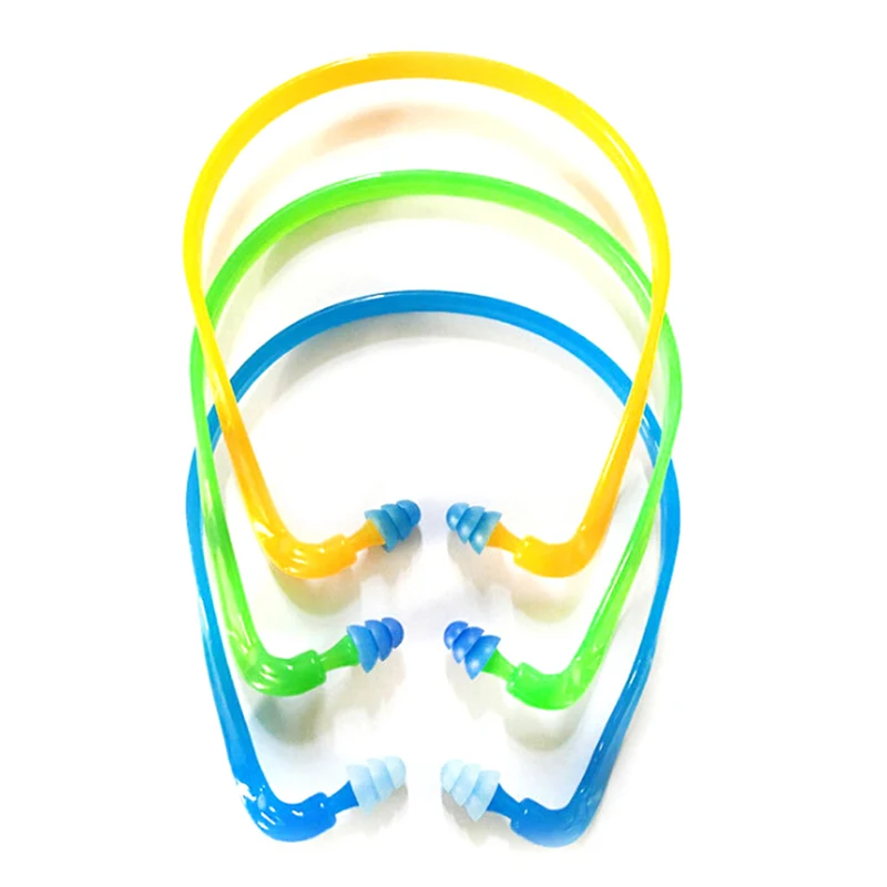 1Pcs Swim Reusable Hearing Protection Noise Reduction Earplugs Earmuff Silicone Corded Ear Plugs Ears Protector