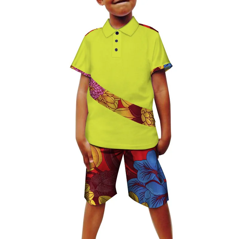 Детская летняя одежда в африканском стиле для мальчиков, коллекция года, костюм с топом и штанами с принтом Детские платья в африканском стиле для мужчин и женщин - Цвет: Color12