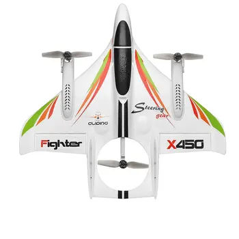 

XK X450 3D Aerobatic RC Airplane 6 Channels Remote Control Vertical Takeoff Landing Fixed Wing Plane Helicopter Toys Drone