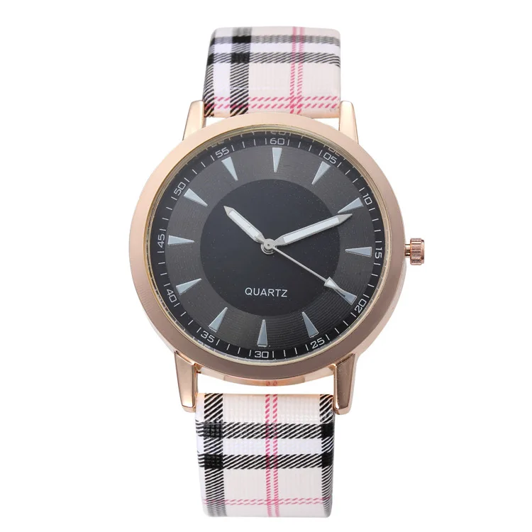 

2019 New Plaid Belt Watch Fashion Cloth Quartz Watch Simple Ladies Belt Watch