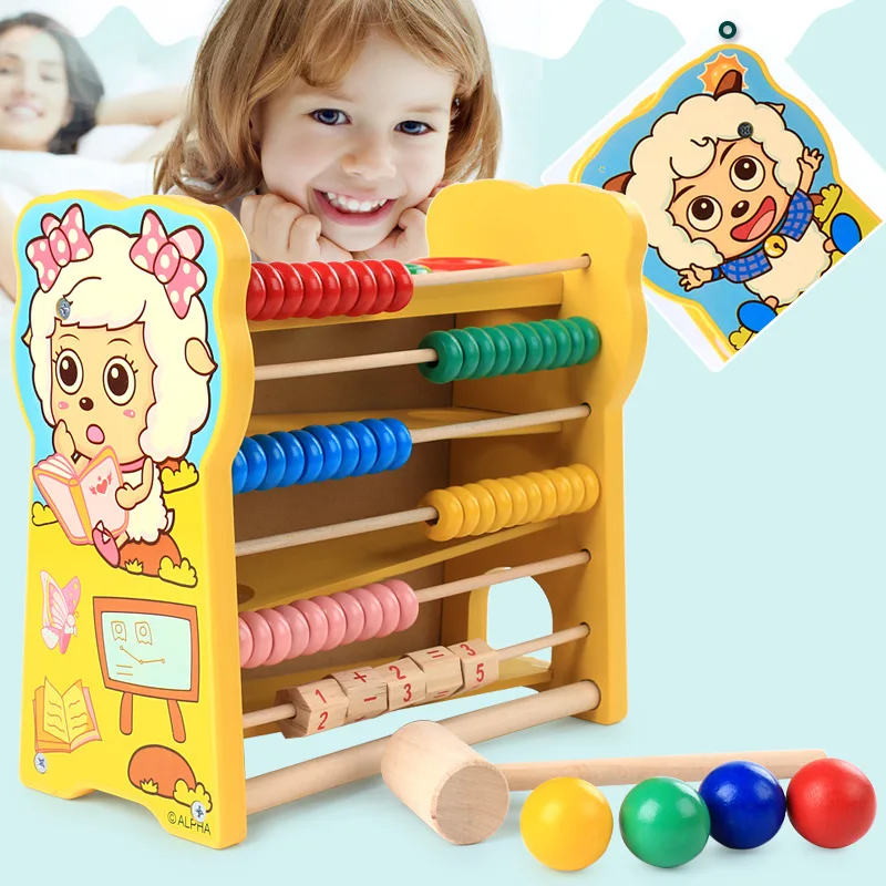 

CHILDREN'S Intermediate Mathematics Arithmetic Rods Multi-functional 3-6-Year-Old Children'S Educational Toy Wood Counting Teach