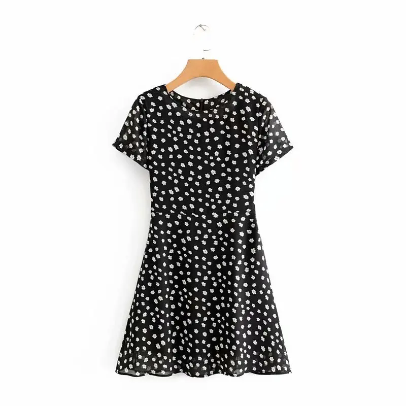 

JF42-8902 Euro-American Fashion Belt Printed Dresses