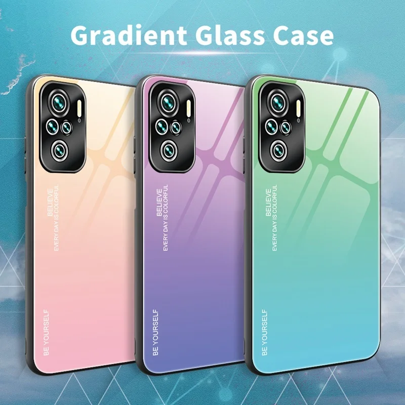 Чехол для телефона XiaoMi RedMi Note 10 Pro 10Pro 10S 9 9Pro 9A 9S 9T 8 8Pro 8T 8A 7 7A 6 6A K20 K30 K40, чехол с градиентным стеклом