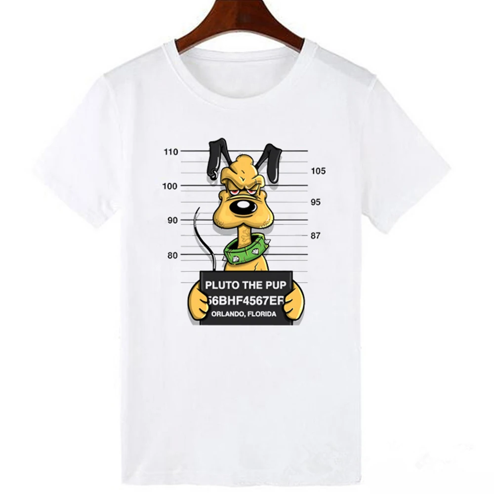 

LUCKYROLL Summer Tops Pluto Dog Print T Shirt Women T-shirt Tumblr Streetwear Vogue Tshirt Kawaii Harajuku Casual Ladies Tees