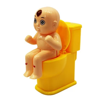 

Joke Funny Water Spray Toilet Toy Tricky Toilet Seat Person Strange New April Fool's Day Spoof Vent Toy Random Color