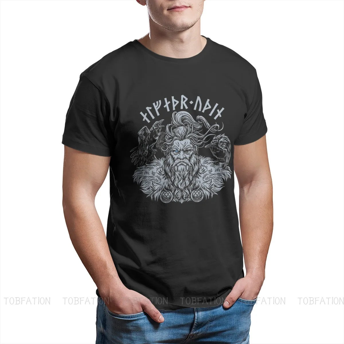 

New Summer Viking Allfather Odin Cotton Norse Mythology Freyja Freyr Loki Yggdrasil Ofertas Graphic Streetwear T-shirt