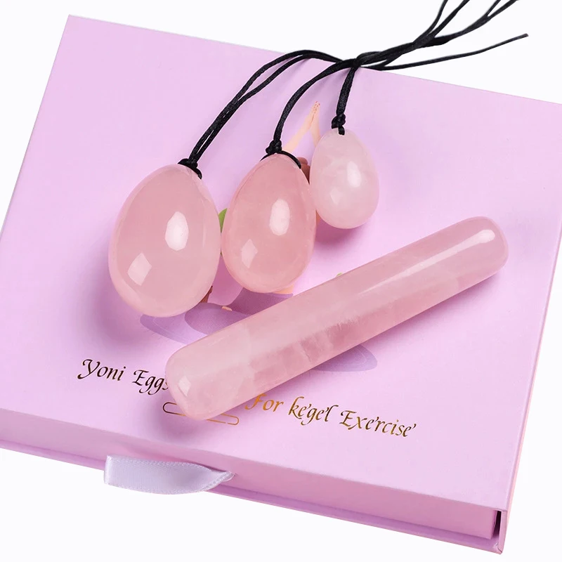 NaturalRoseQuartzYoniEggSetJadeEggVaginalMuscleFirmingKegelExerciseCrystalYoniWandFeminineHygieneMassageStone-AliExpress