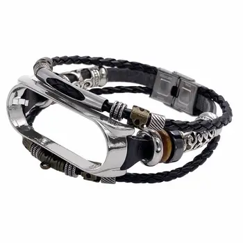 

Metal Ethnic Style Beaded Replacement Wristband For Xiaomi Bracelet 3/4 Fashion Retro Upgraded Version Buckle Bracelet