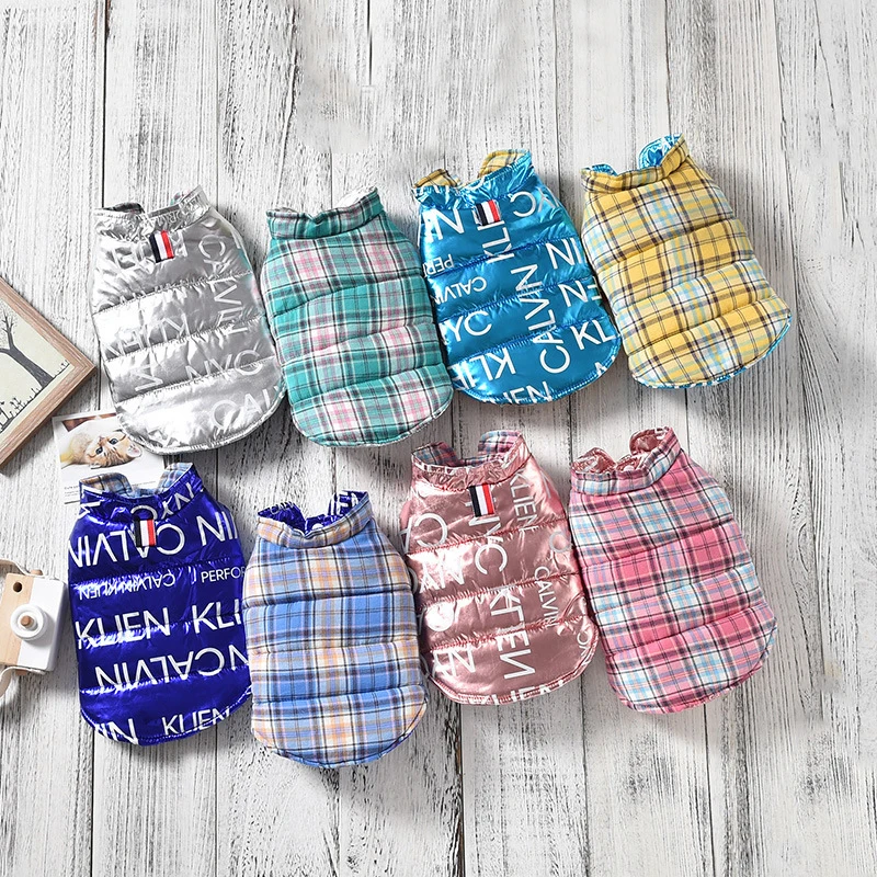 Warm Dog Clothes Winter Pug Chihuahua For Small Medium Dogs Bulldog Double-sided Wear Coat Pet Apparel Ropa Perro 10 | Дом и сад