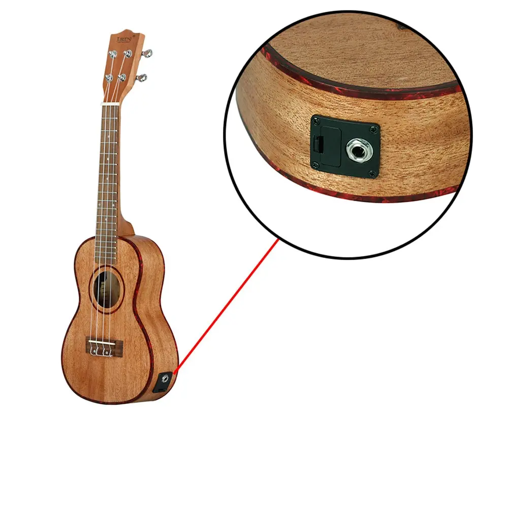 2" Гавайские гитары укулеле Ukelele Uke комплект Sapele Дерево с ЖК эквалайзером с сумкой для переноски Капо струны ремень палец maraca ткань для чистки на день рождения