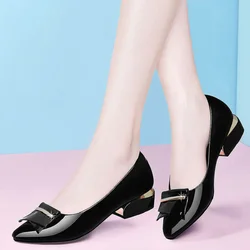 Women Fashion Plus Size High Quality Wine Red Slip on Square Heel Pumps for Office Sexy Party Night Club Shoes