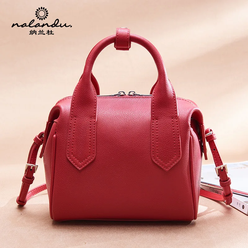 

Nalan Du Handbag Bag WOMEN'S Bag New Style 2020 Genuine Leather Retro Crossbody Bag Women's Boston Bag