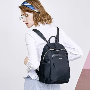 

Zoger backpack ladies Oxford cloth backpack casual Korean version of the simple travel canvas small fresh college wind bag tide