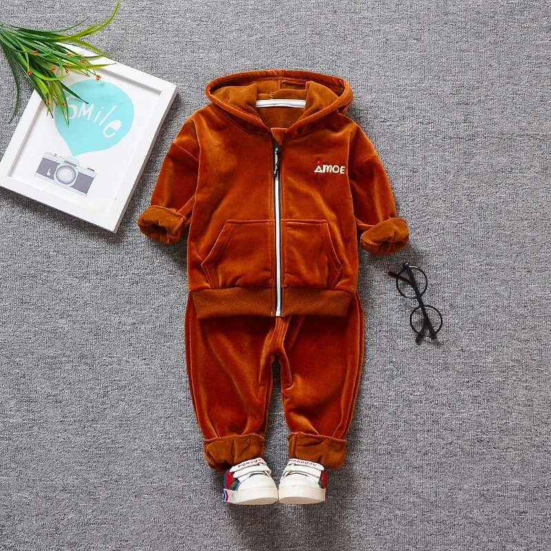 

Spring And Autumn Baby Girls' Sweater Suit Double-sided Plush Warm Hoodie Mouse Pattern Long-sleeved Coat out Clothes