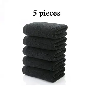 5 pieces 100% Cotton Black Face Towel 1