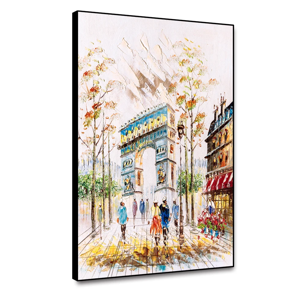 Canvas Art Oil Painting Arc de Triomphe Tourists Art Poster Picture Wall Decor Modern Home Decoration For Living room Office Canvas Art Oil Painting Arc de Triomphe Tourists Art Poster Picture Wall Decor Modern Home Decoration For Living room Office