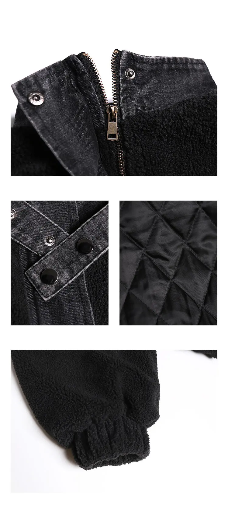 XITAO Fashion Plus Size Coats and Jackets Women Stand Collar Splice Large Denim Pocket Women Clothes Streetwear Top GCC3114