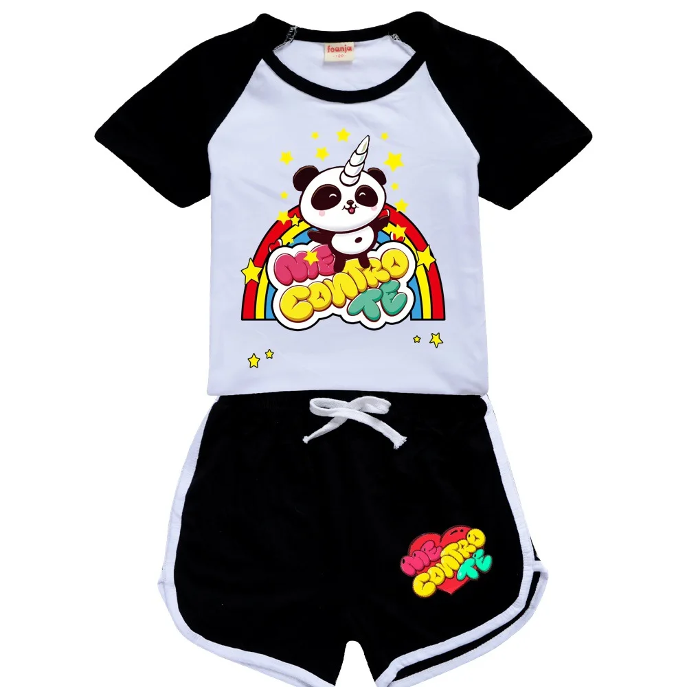 baby boy clothing sets cheap	 Me contro te Girls Boys Summer Clothing Set Kids Sports T-shirt +Pants 2-piece set Baby Clothing Comfortable outfits Pyjamas baby boy clothing sets cheap	 Clothing Sets