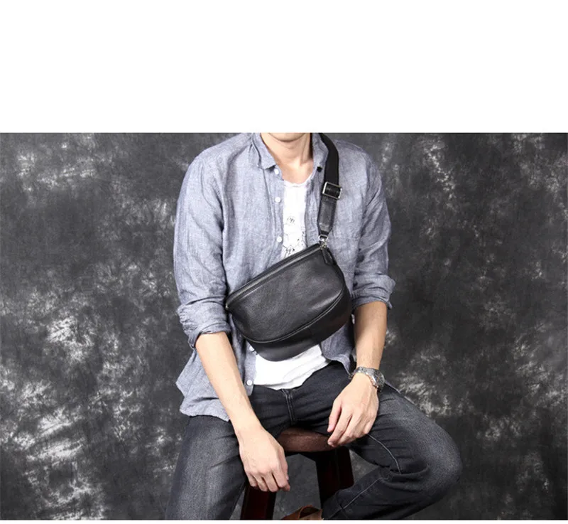 Woosir Sac à bandoulière en cuir pour homme