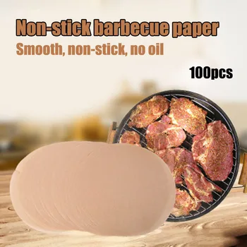 

100pcs Air Fryer Liners 8/9/10 Inches Perforated Parchment Steaming Papers Non-stick Steamer Mat K888