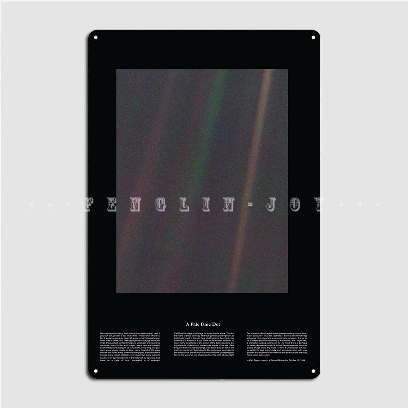 Copie De Pale Blue Dot X Carl Sagan Metal Sign Club Party Custom Club Bar Painting Decor Tin Sign Poster