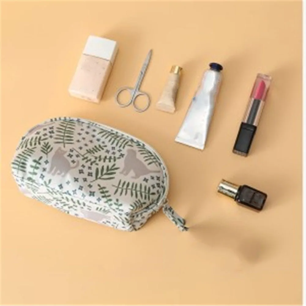 1 шт., модная многофункциональная косметичка для макияжа, переносная, с фламинго, с цветочным принтом, водонепроницаемая, складная, для путешествий, органайзер для туалетных принадлежностей