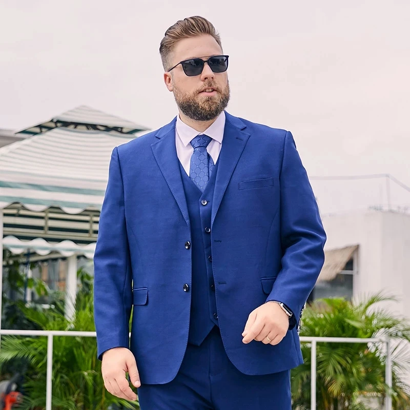 Trajes hombres blazers primavera otoño moda azul marino azul tamaño traje hombre gordo hombre negocio manloose versión del conjunto