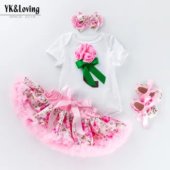 

EBay Hot Selling Childrenswear Baby Hundred Days Feast a Year of Age Birthday-Cartoon Romper Princess Dress Set
