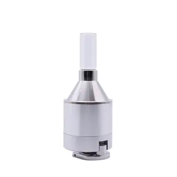 

Metal Powder Grinder Hand Mill Funnel with Snuff Glass Bottle 4.4x10.7CM