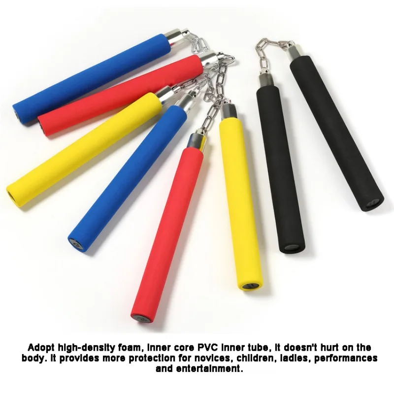 1 шт. Боевые искусства Nunchakus оружие Пена металлическая цепь безопасные нунчаки из губки спортивные аксессуары для начинающих