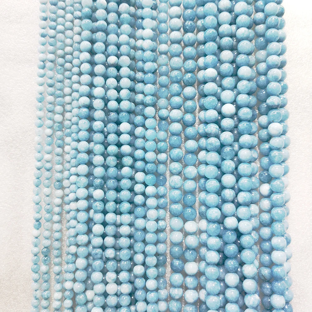 Natural Blue crystal Beads 6 12mm Semi finished Blue Beads Semi