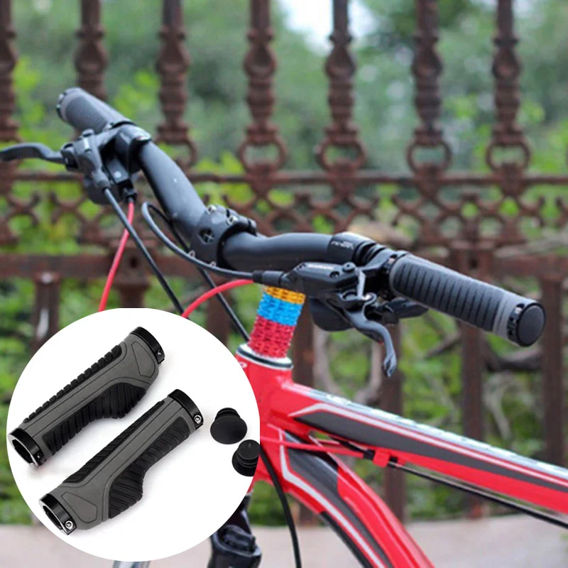 Lock on Handlebar Grips Plugs Bicycle 130mm TPR Parts Spare Accessories