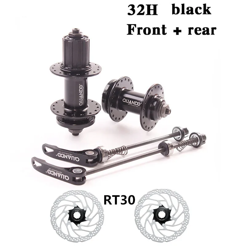 32H-Black-and-TR30 QUANDO MTB концентратор для горного велосипеда/диск кассета маховик 32 H/36 H отверстие с переменной скоростью кассеты концентратор с Shimano RT30 диск - Цвет: 32H-Black-and-TR30