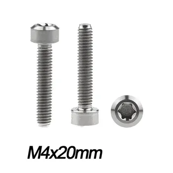 

XingXi Titanium Bolt M4x20mm M4 Titanium Plum Stigma Screws Ti M4 Small Bolts Repair Screw Ti Fastener 1Pcs