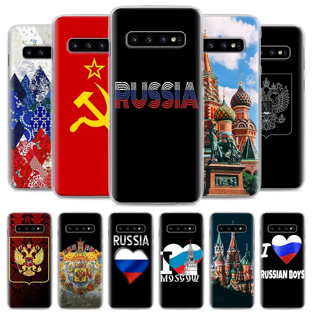 Винтажный чехол для телефона с надписью love и русским флагом для samsung Galaxy S10 S10e S8 S9 Plus Note 10 Plus 9 8 S6 S7 Edge