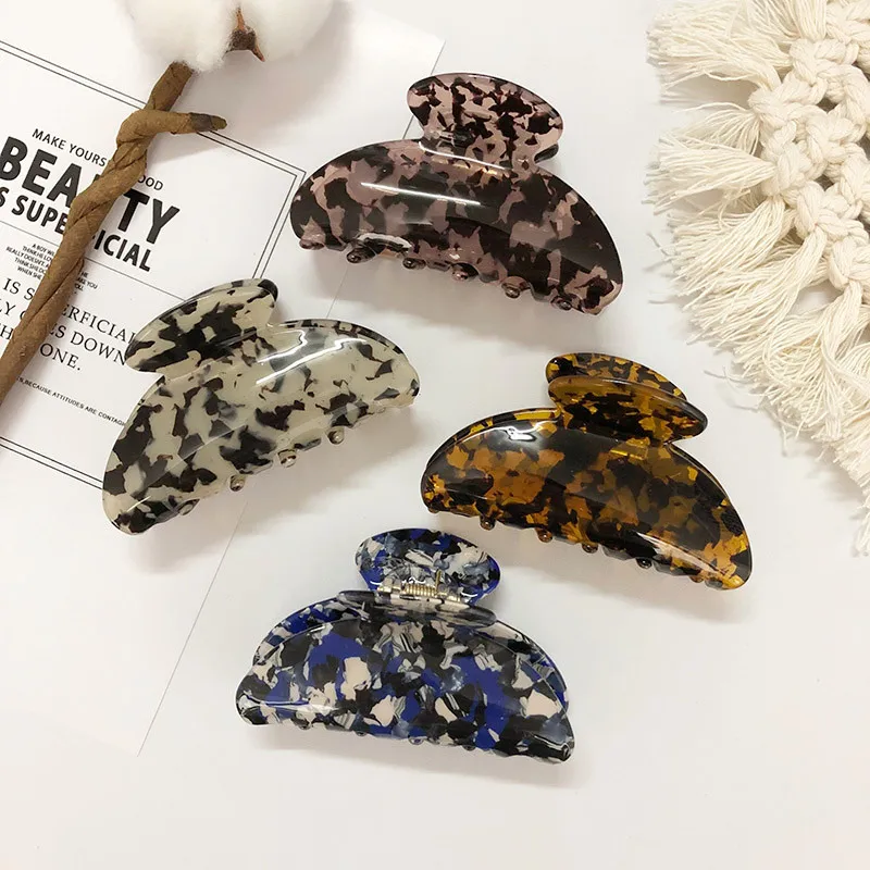 New style hot sale acrylic hairpin plate hair ponytail clip grabbing clip imitation acetate hairpin headdress hair accessories weasel hair strok hook line pen hand claborate style painted watercolor oil brush gouache acrylic painting fine soft