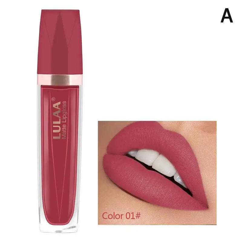 Matte Lipgloss Sexy Lip Gloss Matte Long Lasting Waterproof Cosmetic Beauty lipgloss Moisturizing Non-stick Cup Lip Makeup - Цвет: 1