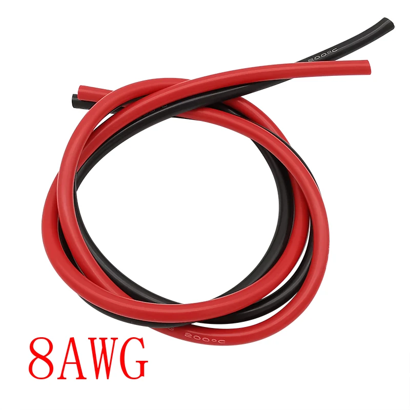 Мягкий силиконовый провод 8 AWG термостойкий гибкий кабель для радиоуправляемой